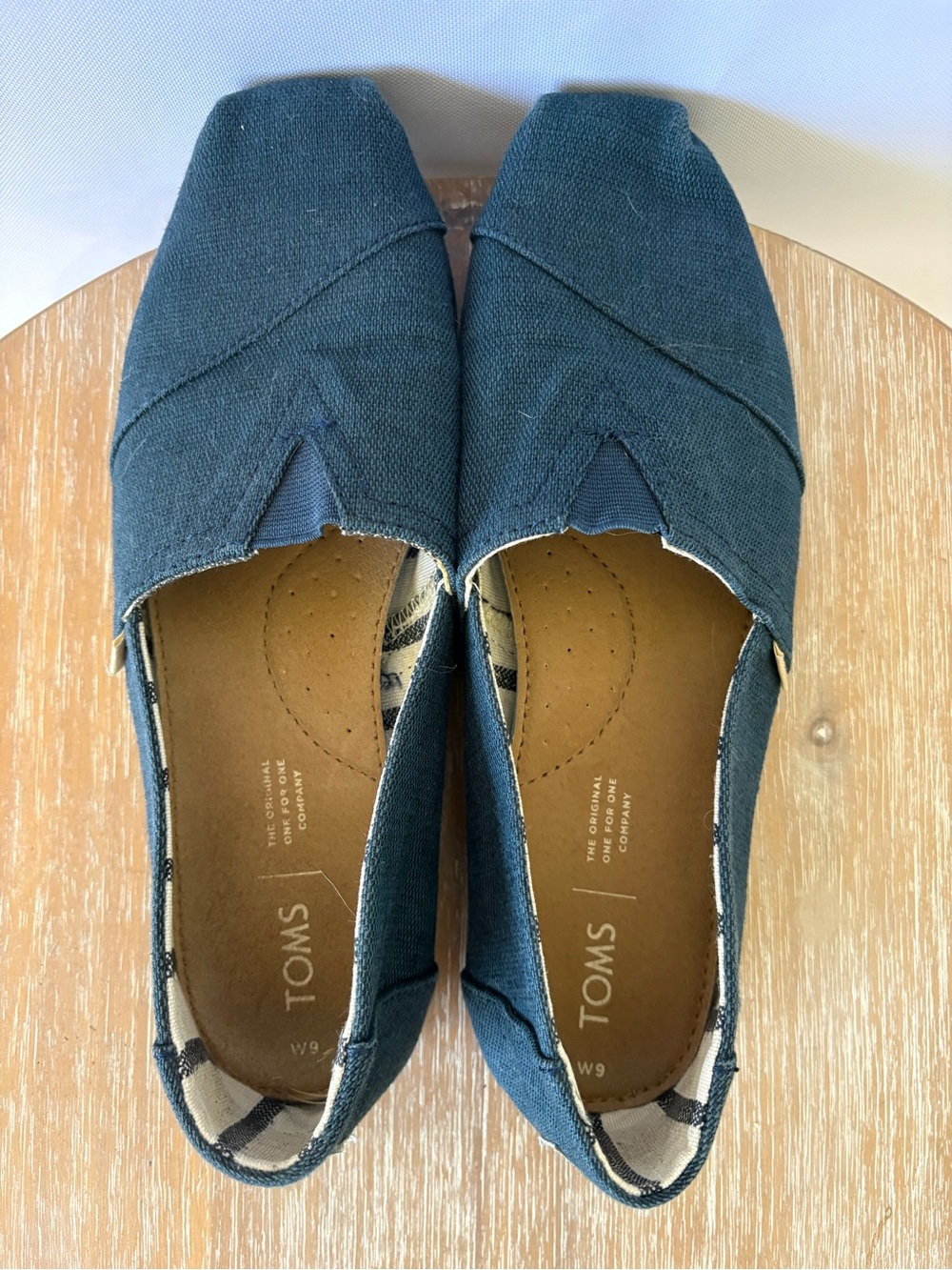 TOMS Women's Slip-On Canvas Flats — Dark Blue